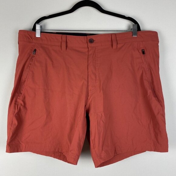 Eddie Bauer Other - Eddie Bauer Cargo Zip Pocket Shorts Mens 42 Orange Nylon 8" Inseam